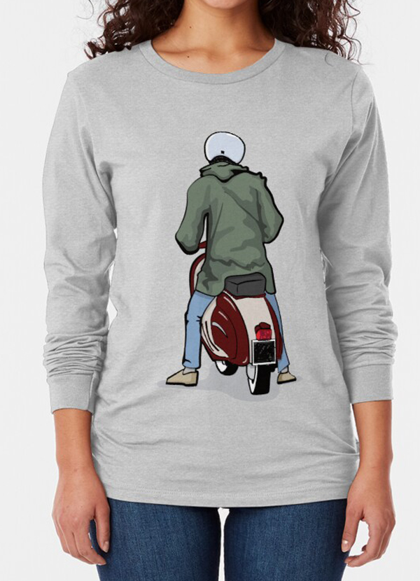 Ladies long sleve mod/scooterist t-shirt